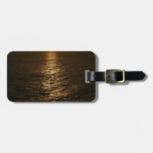 Sunset on the Water Abstract Ocean Photography Luggage Tag