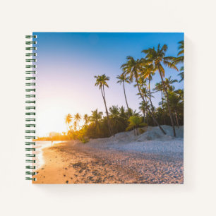 Sunset on Tropical Beach   Dominican Republic Notebook