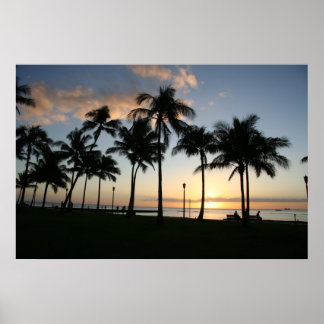 Sunset on Waikiki - Poster