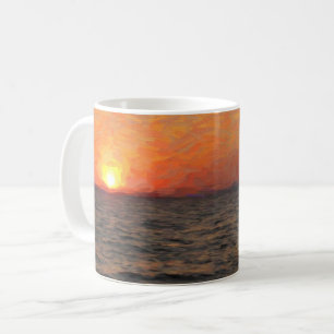 Sunset on Yellowstone Lake Coffee Mug