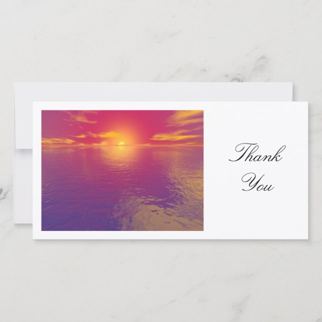 Sunset or Sunrise - Thank You Card (Front)
