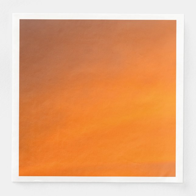 Sunset Orange Abstract Art Paper Dinner Napkins (Front)