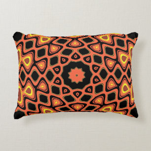 SUNSET ORANGE ABSTRACT DECORATIVE CUSHION