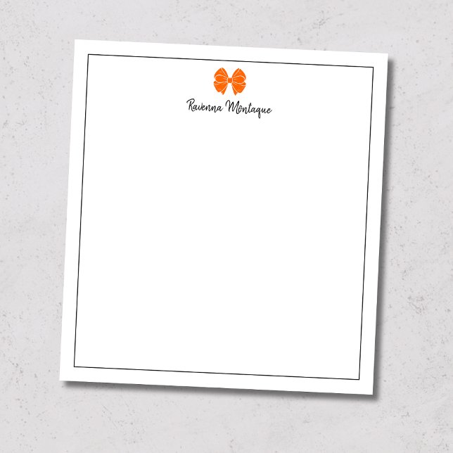 Sunset Orange Bow Border Script Custom Name Script Notepad (Creator Uploaded)