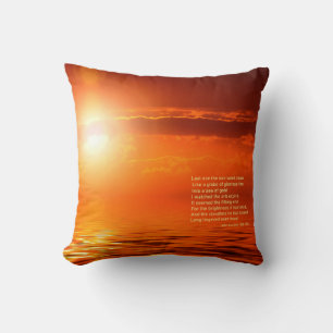 Sunset Orange Golden Sky Sea of Gold Inspiration Cushion