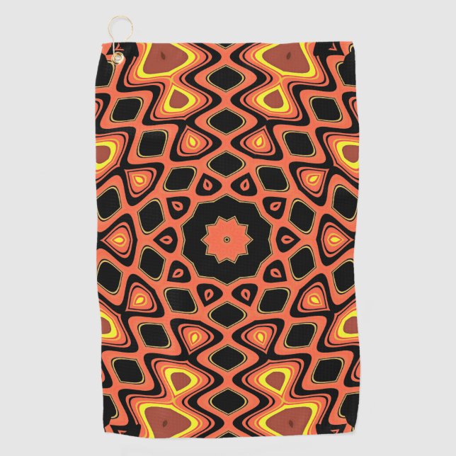 SUNSET ORANGE GOLF TOWEL (Front)