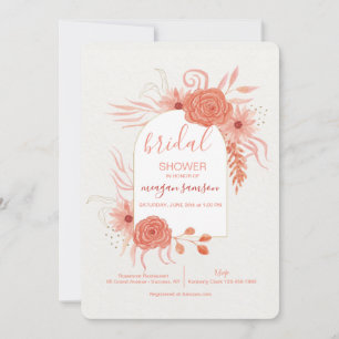 Sunset Orange  Invitation