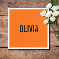 Sunset Orange Modern Name | Trendy Minimalist