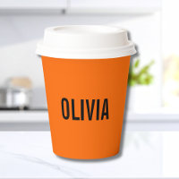 Sunset Orange Modern Name | Trendy Minimalist
