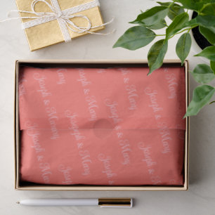 Sunset Orange Playful Pink Summer Wedding Tropical Tissue Paper
