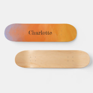 Sunset orange skateboard