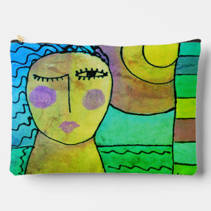 Sunset Original Abstract Art Accessory Pouch