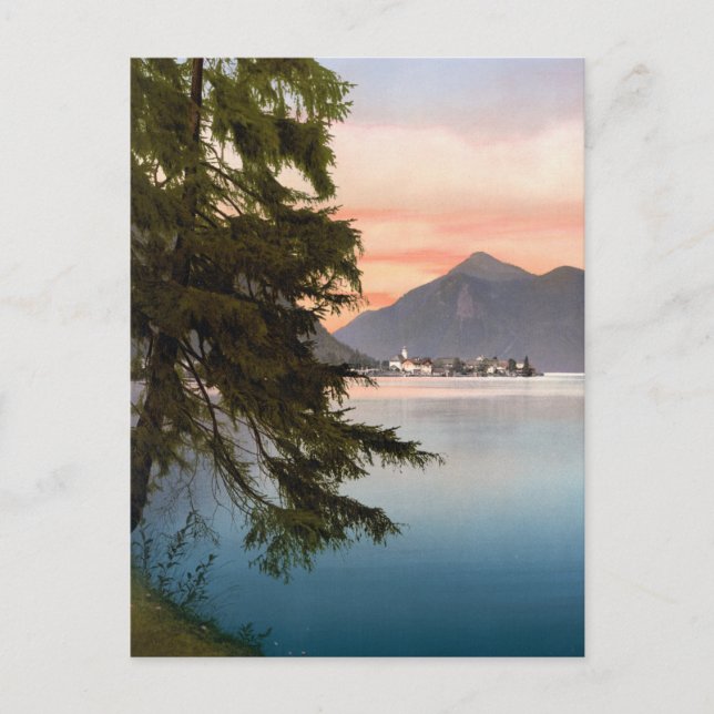 Sunset over a German Lake Postcard (Front)