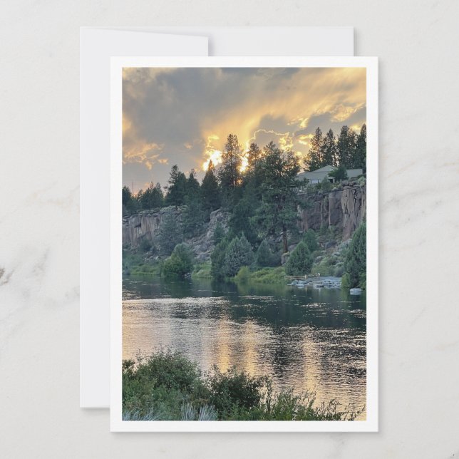 Sunset Over a River Card (Front)