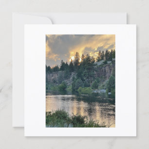 Sunset Over a River Thank You Card