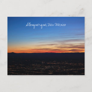 Sunset Over Albuquerque Postcard