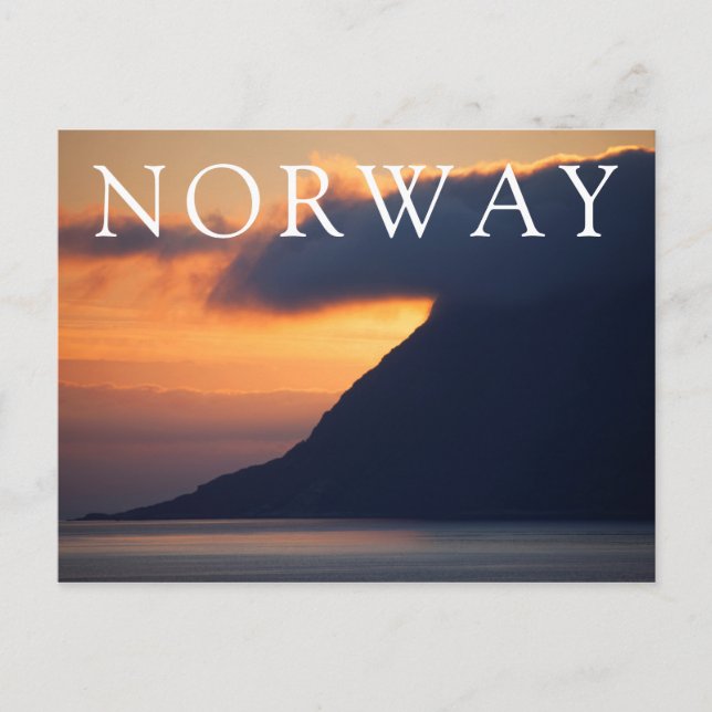 Sunset Over Alesund Coastline Postcard (Front)