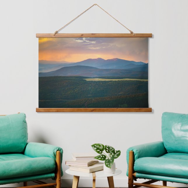 Sunset over Angel Fire, New Mexico Hanging Tapestry (Living Room)