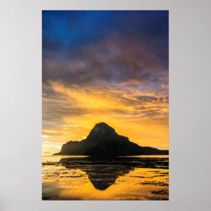 Sunset Over Bacuit Archipelago Poster