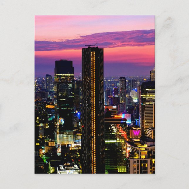 Sunset over Bangkok Postcard (Front)