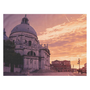 Sunset over Basilica in Venice Tablecloth