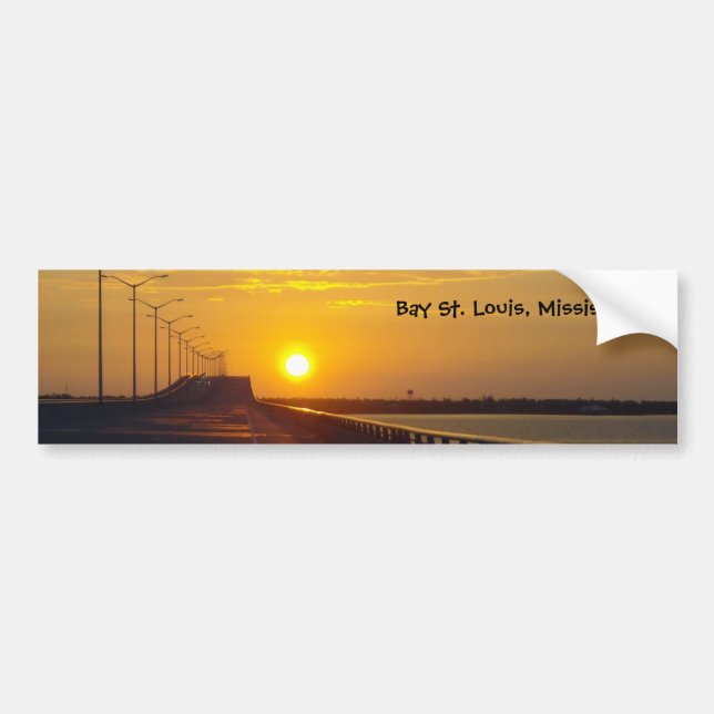 Sunset over Bay St. Louis, MS Bumper Sticker (Front)