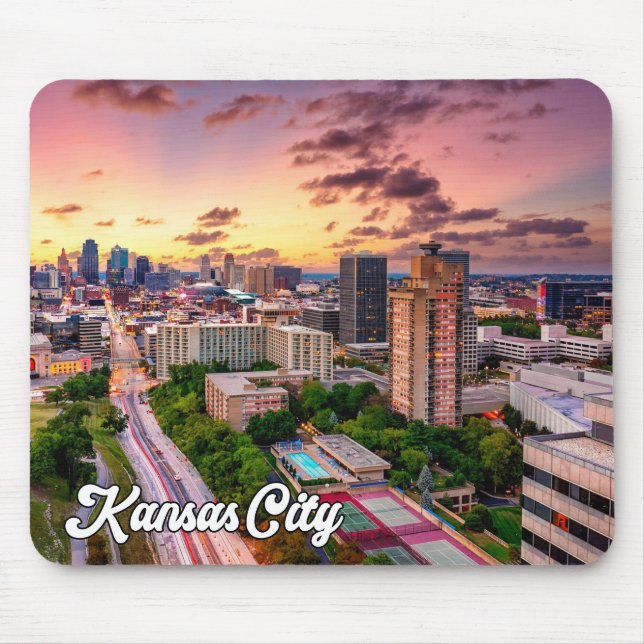 Sunset Over Beautiful Kansas City, Missouri, USA Mouse Pad (Front)