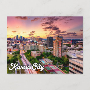 Sunset Over Beautiful Kansas City, Missouri, USA Postcard