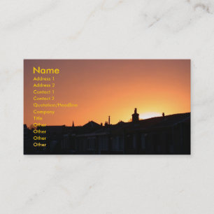 Sunset Over Buildings Business Card