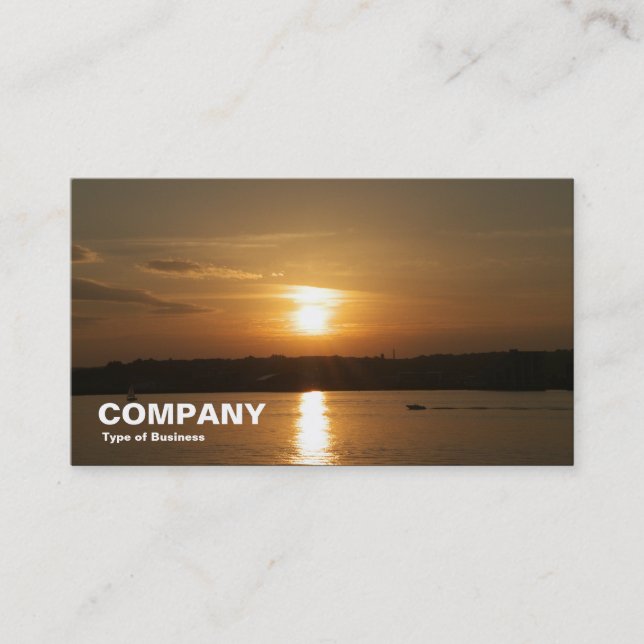 Sunset over Cardiff Bay Business Card (Front)