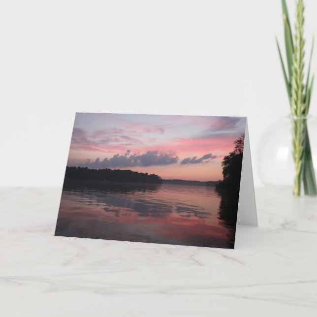 Sunset over Cazenovia Lake Card (Front)