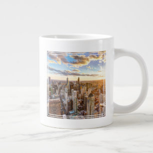 Sunset Over Chicago Large Coffee Mug