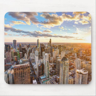Sunset Over Chicago Mouse Pad