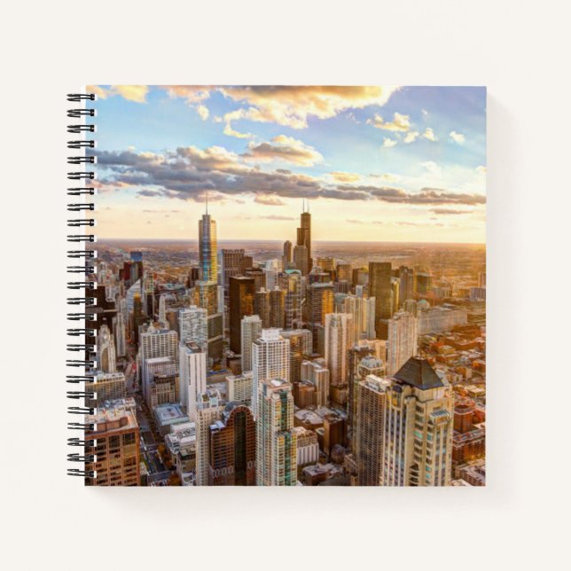 Sunset Over Chicago Notebook (Front)