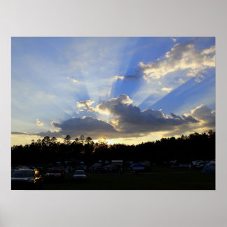 Sunset Over Deerlick Astronomy Village Poster