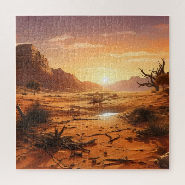 Sunset over Desert Jigsaw Puzzle (Vertical)