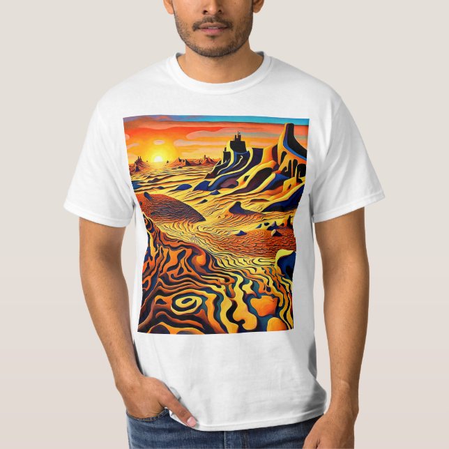 Sunset over Desert Landscape 6 T-Shirt (Front)