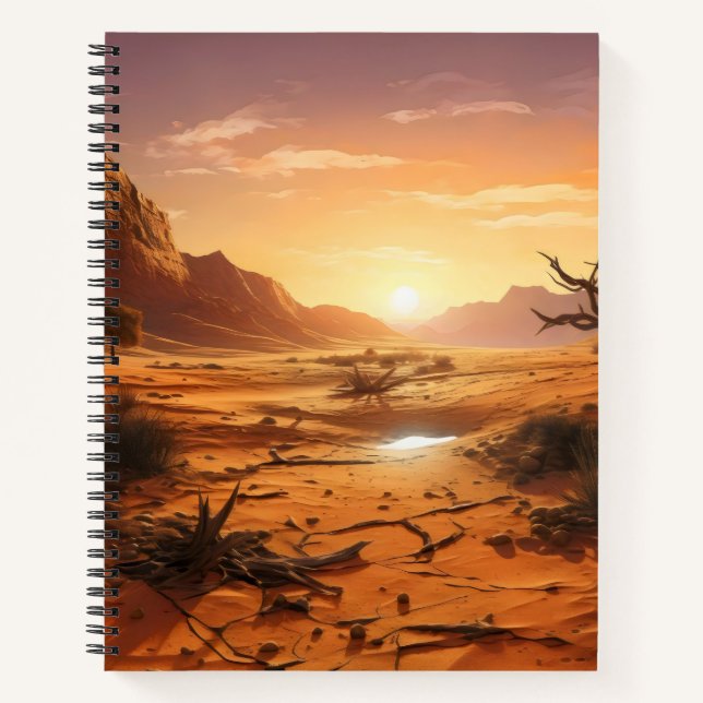 Sunset over Desert Notebook (Front)