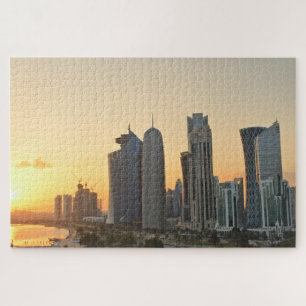 Sunset over Doha, Qatar Jigsaw Puzzle