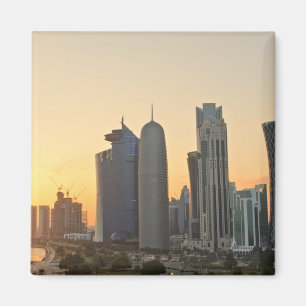 Sunset over Doha, Qatar magnet
