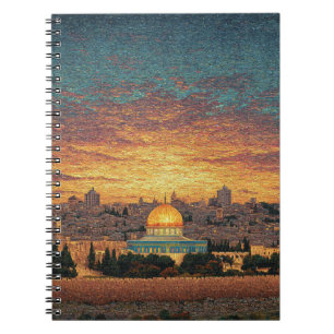 Sunset Over Dome of the Rock Notebook