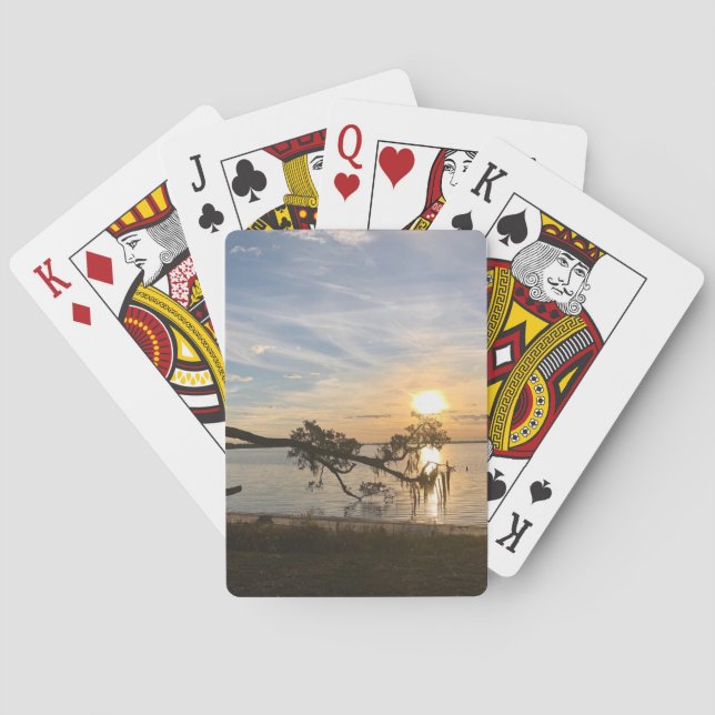 Sunset Over East Bay Playing Cards (Back)