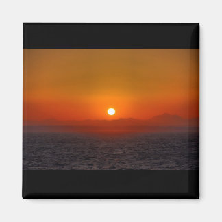Sunset over Egyptian mountains Magnet