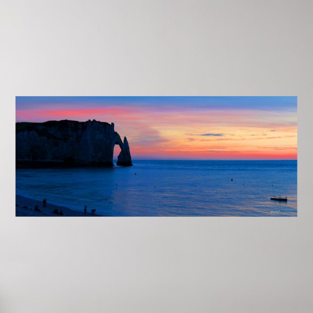 Sunset over Etretat Poster (Front)