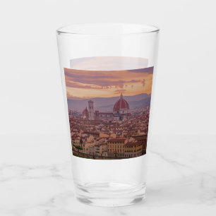 Sunset over Florence, Italy Glass