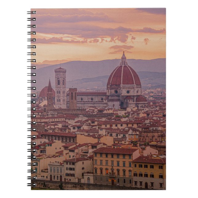 Sunset over Florence, Italy Notebook (Front)