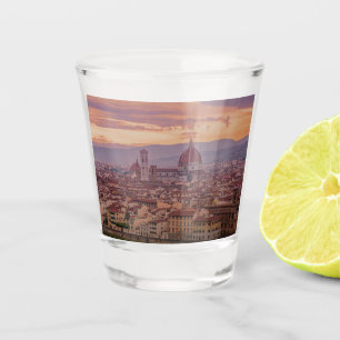 Sunset over Florence, Italy Shot Glass