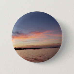 Sunset over Florida Bay, Key Largo FL 6 Cm Round Badge
