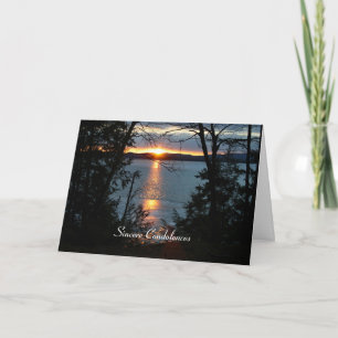 Sunset Over Forest Lake Sympathy Card