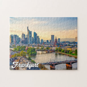 Sunset Over Frankfurt, Germany Jigsaw Puzzle